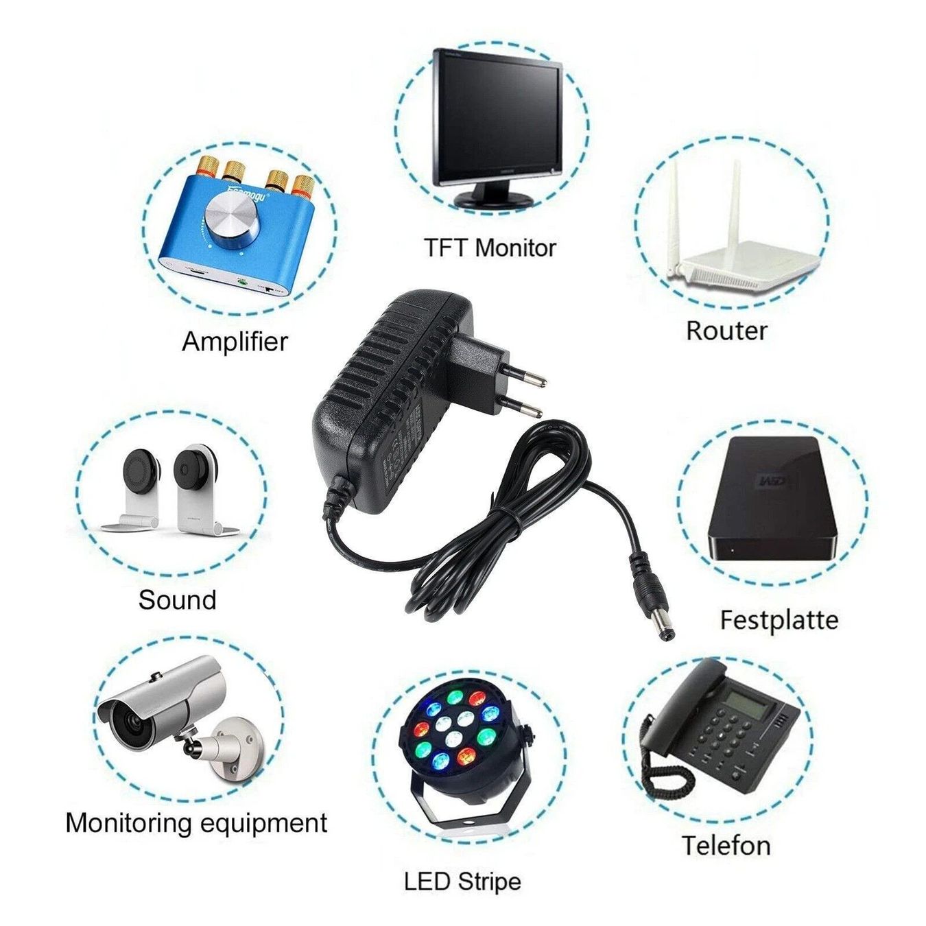 Caricabatterie: Ladegerät 12V 2A AC/DC 24W Transformator Power Adapter – Nuovo (secondo la descrizione) da Kirchdorf AG venduto da Aarereussshop 4