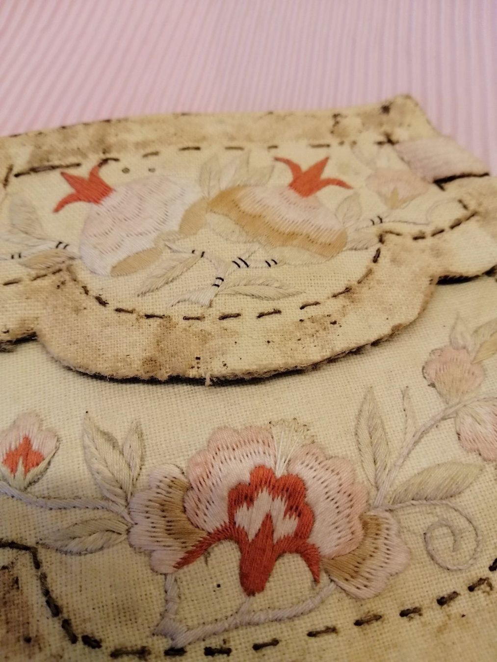 Borse da donna: Antikes Miedertäschchen von ca. 1790/1800 – Usato da Rheinfelden venduto da Cleopatra2000 1