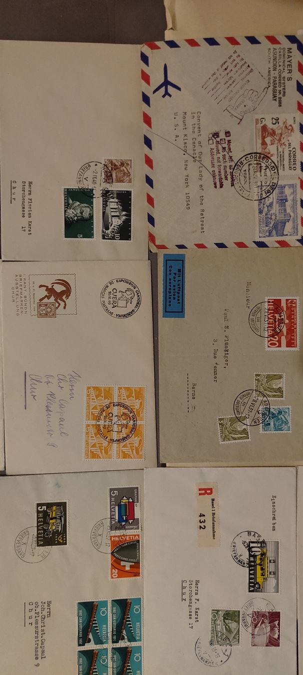 Alle Briefmarken: Luftpostbriefe Einschreibebriefe Schweiz 1xParaguay – Gebraucht aus Gossau SG von mog_2q7f 2