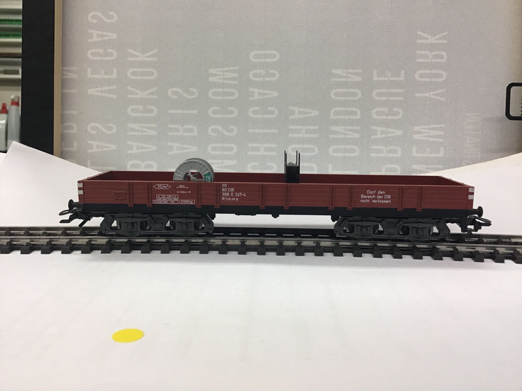 Märklin Modellini di ferrovie: Märklin H0: 4 Güterwagen, DB, braun, – Usato da Männedorf venduto da Spezial-Modelle 1