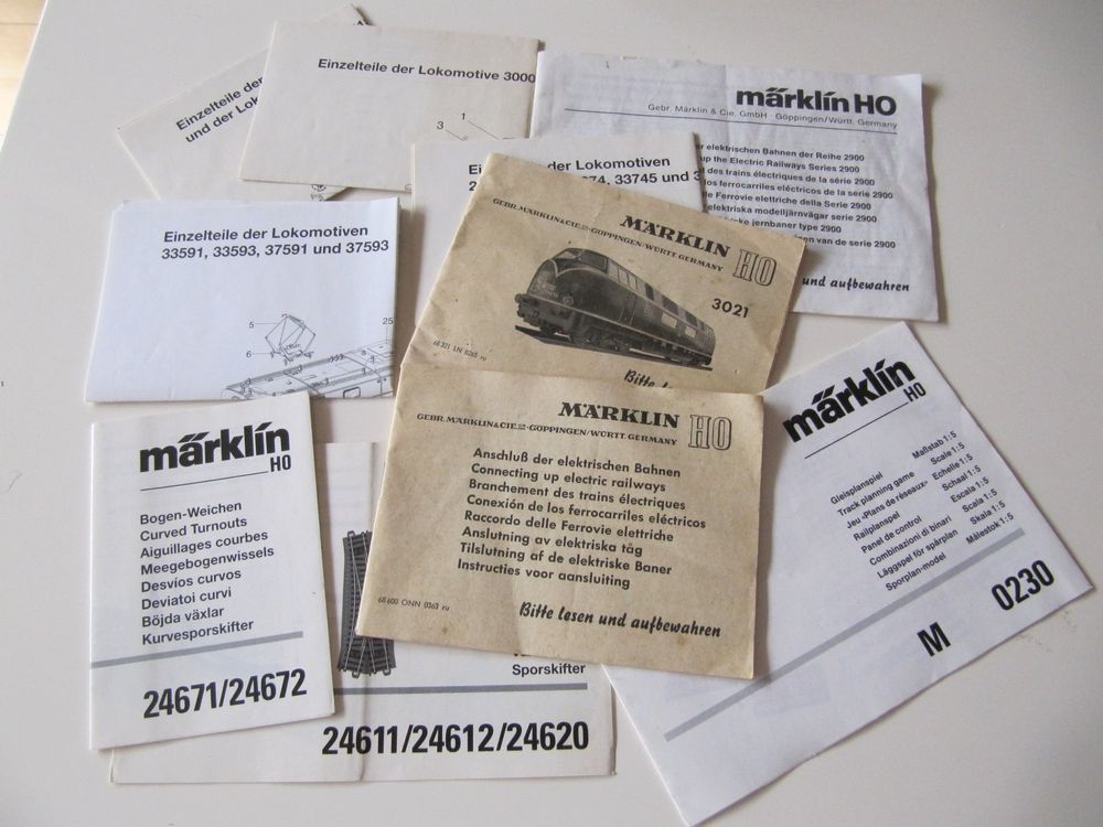 Märklin, alte Bedienunganleitungen, Ersatzteillisten etc.#2 | Kaufen ...