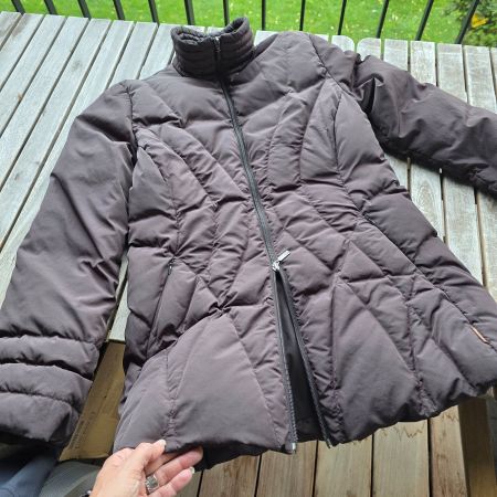 🐸 MONCLER PARKA JACKE NEUE DAUNEN BRAUN 40 KURZMANTEL