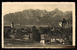 Thun, Schloss und Kirche mit Stockhornke