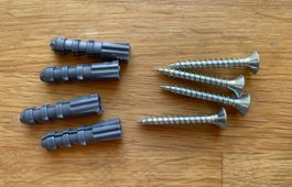 Spanplattenschrauben + Dübel | 6 x 44 mm | Senkkopf | 2x4 St