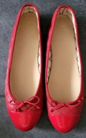 Damen Ballerinas aus Leder, rot