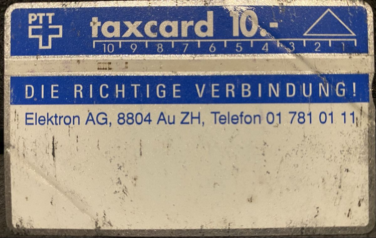Schede telefoniche: P-taxcard – Difettoso da Lausanne venduto da babacard10