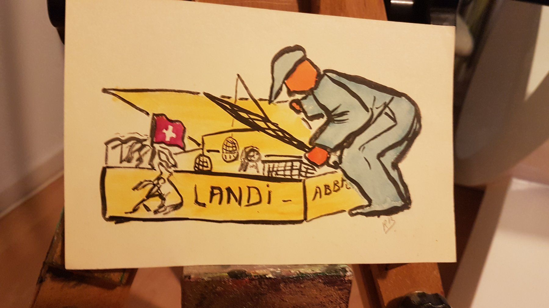 Foto & Immagini: Karikatur SERDU: Ein Stück Schweizer Zeitgeschichte – Usato da Glattbrugg venduto da casabelavista 1