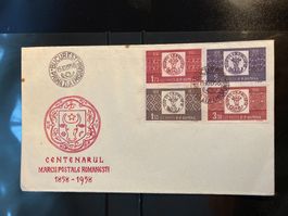 Rumänien 1958 Ersttagsbrief 100 Jahre Briefmarken