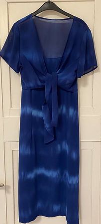 Festkleid + Bolero Gr. 36 blau
