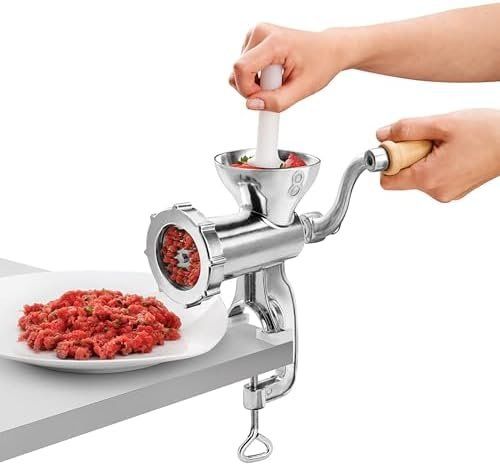 Elettrodomestici da cucina: Manueller Fleischwolf Alu mit Holzkurbel Tischbefestigung – Nuovo e nell'imballaggio originale da Hundwil venduto da Stallone6 2