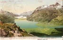 Silvaplana, Blick vom Hahnensee, Silsersee