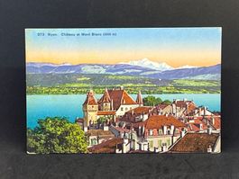 Nyon. Château et Mont Blanc (4810m)