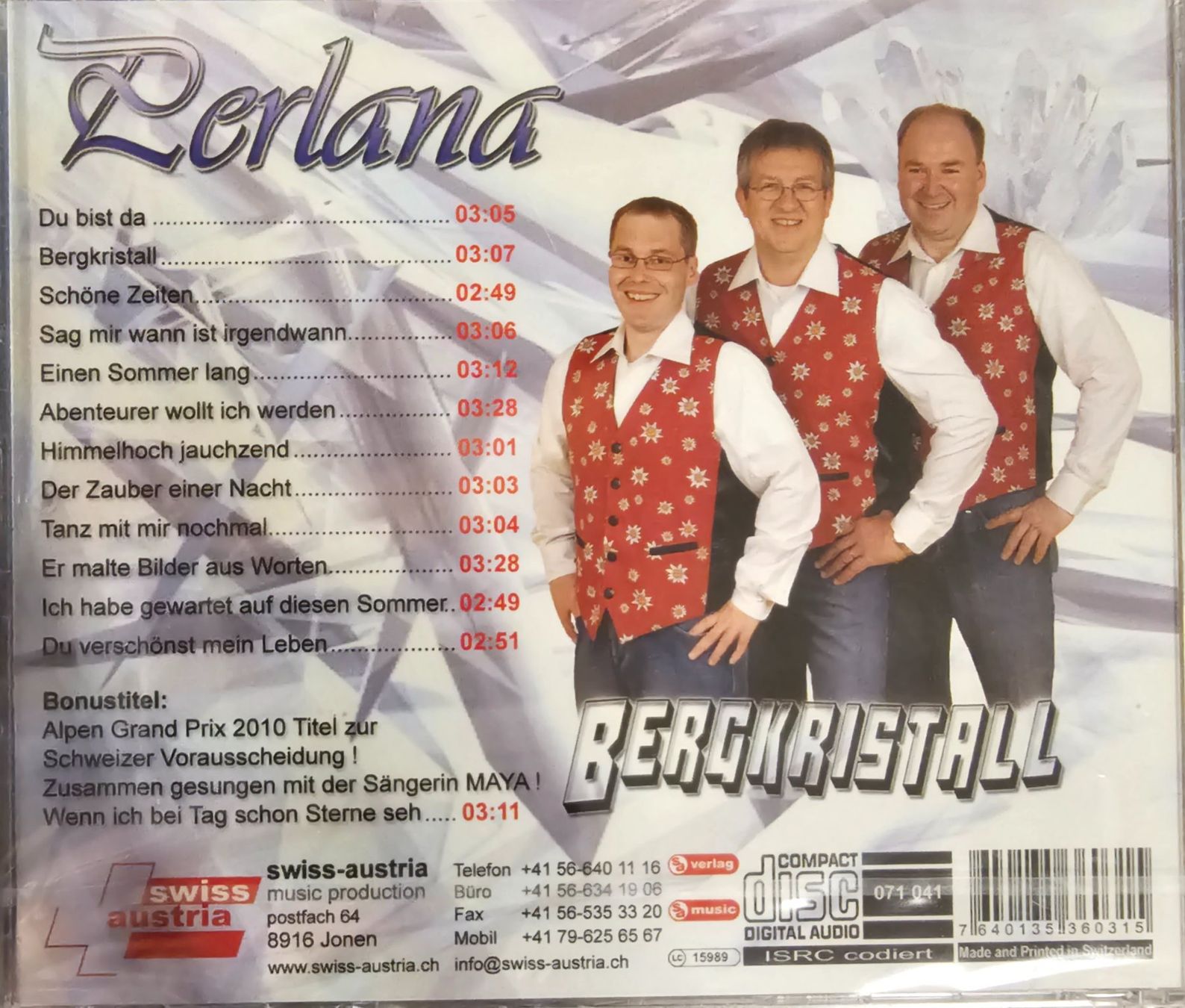 CD: Perlana - Bergkristall – Nuovo e nell'imballaggio originale da Wahlen b. Laufen venduto da Cg10 1