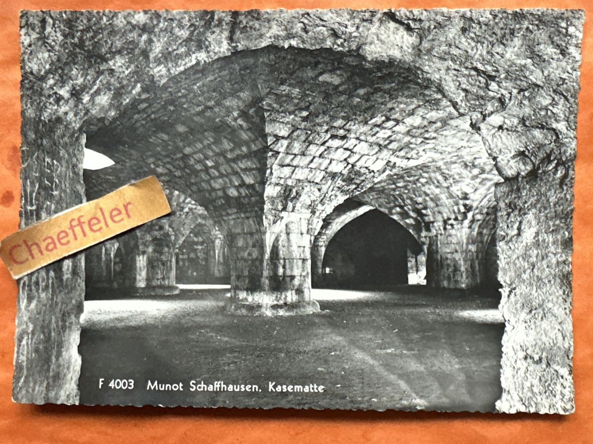 Cartoline postali: Munot Castel, Schaffhausen – Usato da Zürich venduto da Chaeffeler