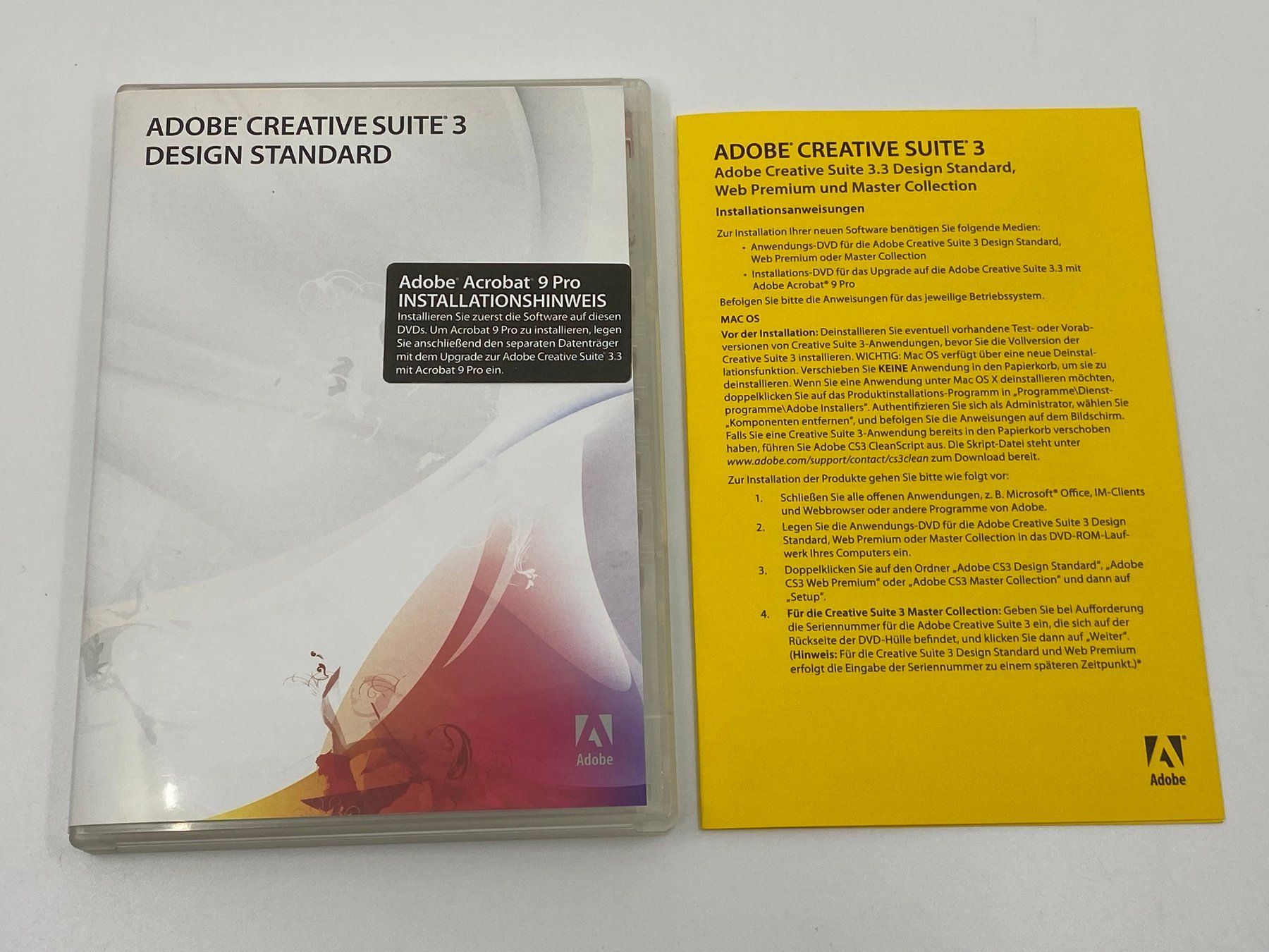 Adobe Software: Adobe Creative Suite 3 Design Standard - MAC - UpGrade DVDs – Gebraucht aus Langwiesen von Restposten-24 1