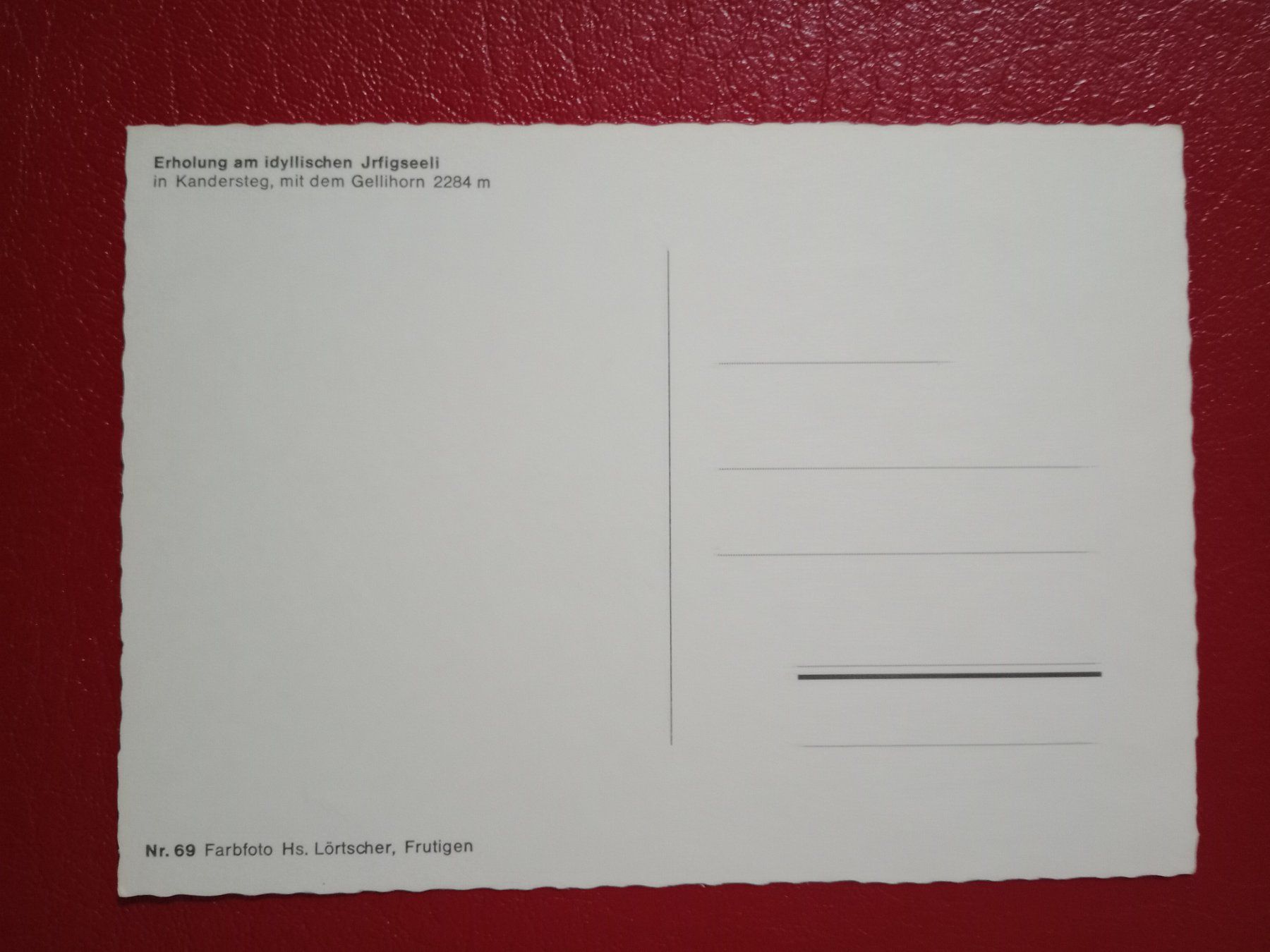 Cartoline postali: Jrfigseeli Kandersteg Bern belebte AK ältere Edition – Usato da Küttigen venduto da Melisch1000 1