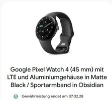 Google Pixel Watch 4 (45mm) LTE – Neuwertig + Gewährleistung