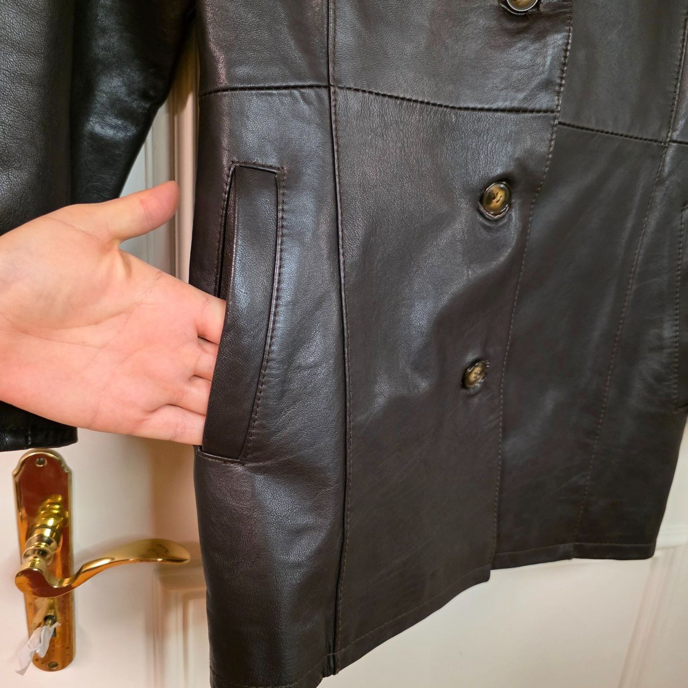 Giacche: Braune Lederjacke – echtes Leder, passt M – Usato da Wald ZH venduto da CapLux 8