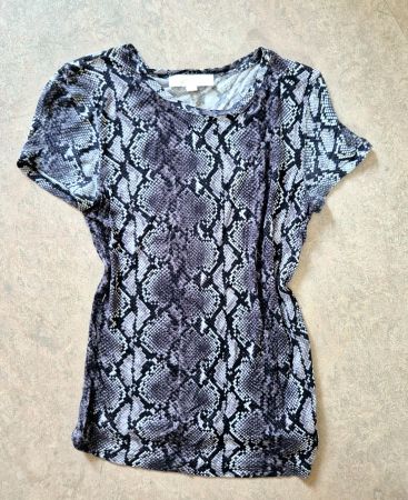 MICHAEL KORS SHIRT S 36 ANIMAL PRINT, TOP ZU JEANS HOSE ROCK
