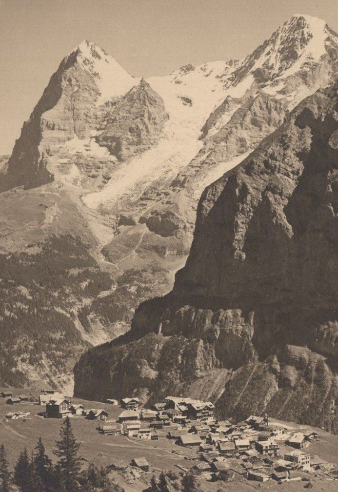 Ansichtskarten: Mürren - Eiger 3975m - und  Mönch 4105m – Gebraucht aus Aarau von kufi44 1