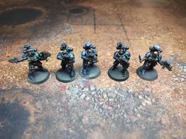 Warhammer 40k Space Marines Incursors bemalt 5 Figuren