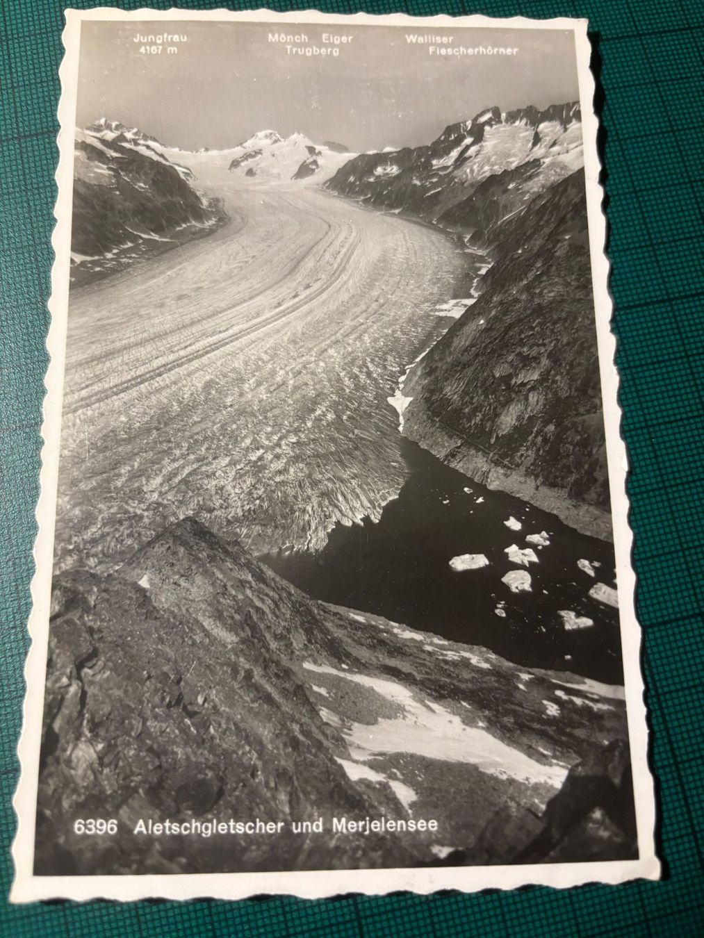 Ansichtskarten: AK. Aletschgletscher mit Merjelensee. – Gebraucht aus Utzenstorf von Rose0303