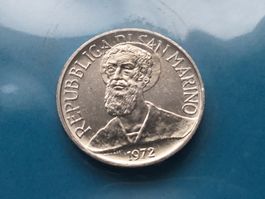 1 Lira San Marino 1972 unzirkuliert