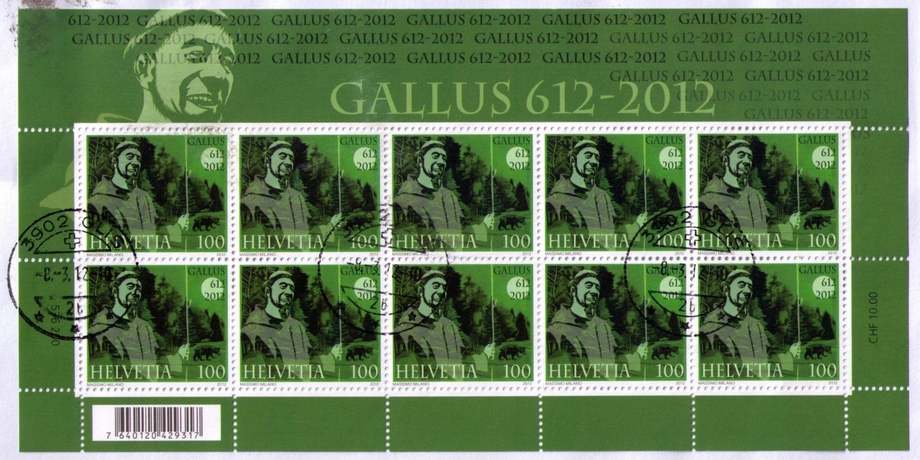 Tutti i francobolli: 2012_1423_1400 J. GALLUS_Bogen+Freistempel_MOND-EIL-FDC !! – Usato da Marthalen venduto da Ch_quality 1