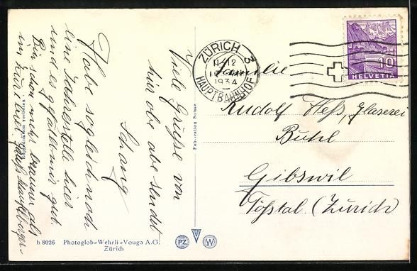 Cartoline postali: AK St. Moritz, Bad und Dorfansicht, 1934 – Usato da Berlin venduto da bartko-reher 1