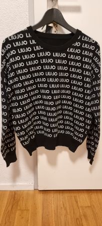 LIU JO Pullover, Schwarz mit Logo, Grösse M, Top Zustand
