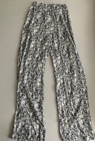 Pantalon palazzo femme imprimé été taille élastique M