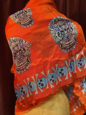100% Silk scarf Alexander McQueen foulard soie