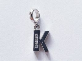 Charm Anhänger Buchstabe "K" Silber 925 (rhodiniert)