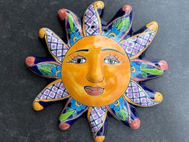 Magnifique Figurine "Soleil" en Talavera / Artisanal