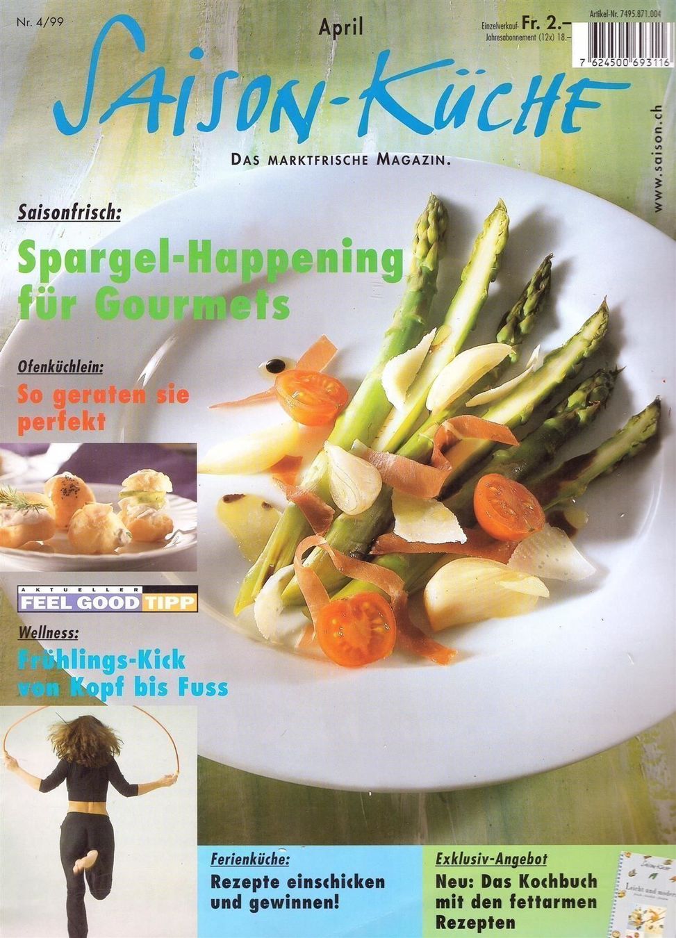 Riviste & Magazine: Saison-Küche April 1999 – Usato da Nunningen venduto da mercury-for-books