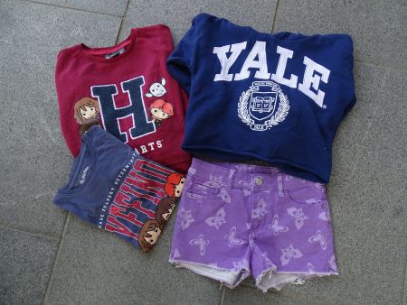 Yale Pulli Set & Hogwarts Shirt Set, Sommer-Look! 146 cm