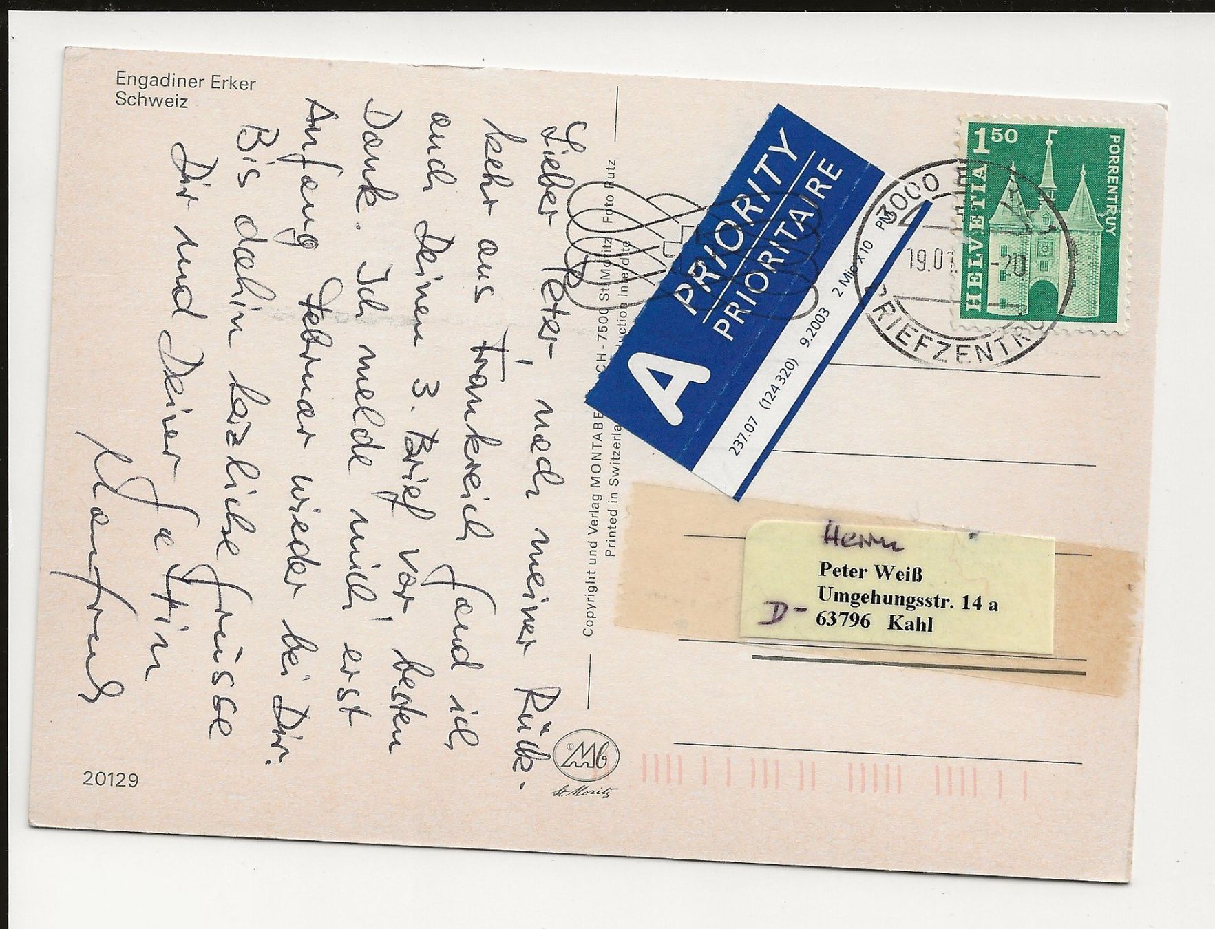 Cartes postales: AK ca 1970  Engadin Erker – D'occasion à Greifensee par 315WDO 1