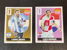 Lionel Messi GOLD und Modric LILA Panini WM 2026 Sticker