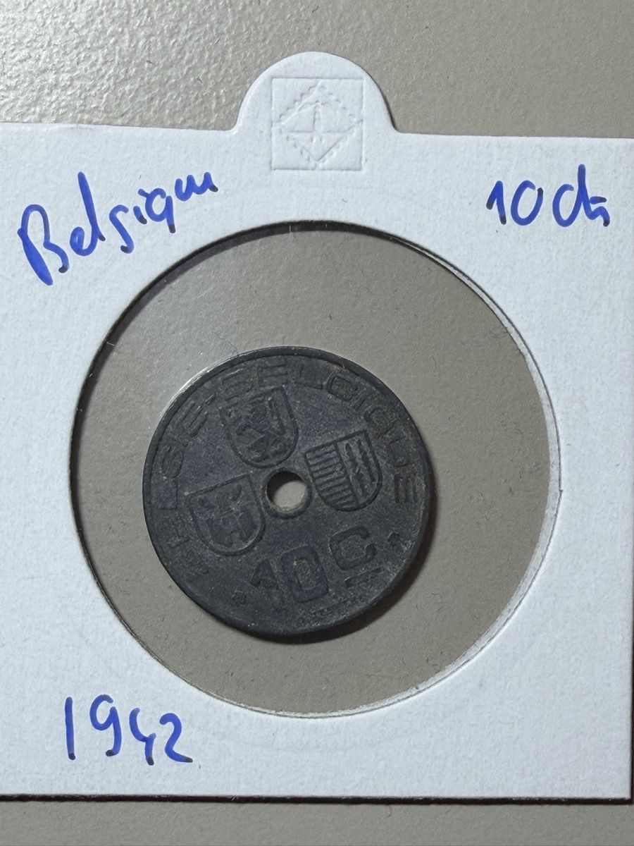 Alle Münzen: Belgique - 10 centimes - 1942 – Gebraucht aus Payerne von Mike1682