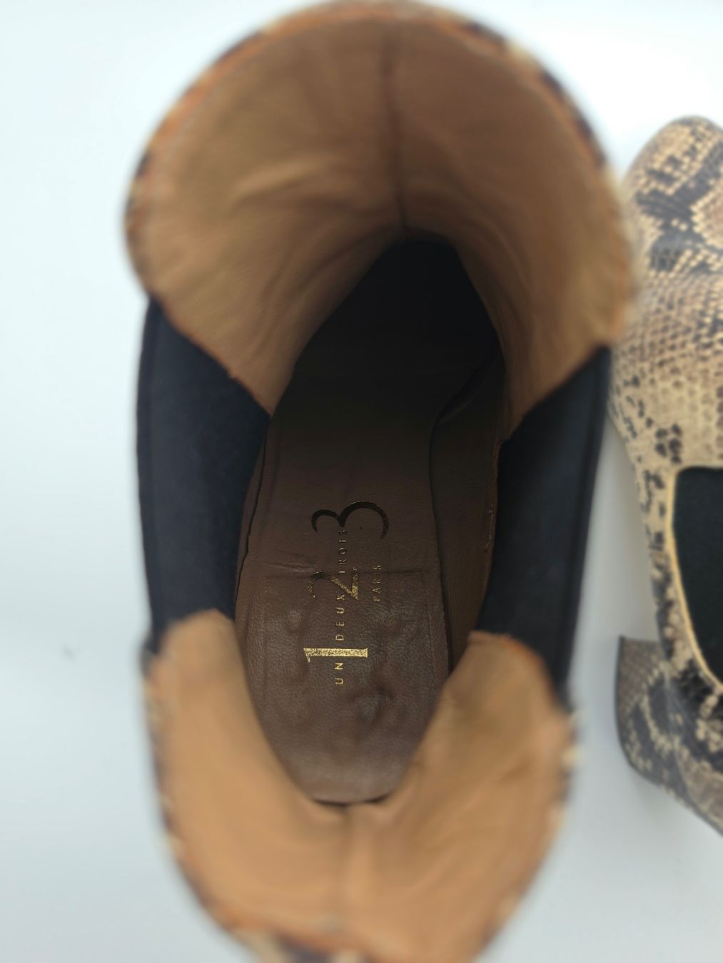 Chaussures femmes: Bottines Maison 123 en cuir imprimé python – Taille 37 – D'occasion à St. Ursen par kat_g8z5 5