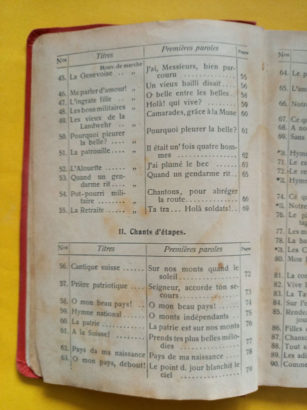 Libri: Chansonnier militaire par le Capitaine A. Cerf – Usato da Rossens FR venduto da Souris1 4