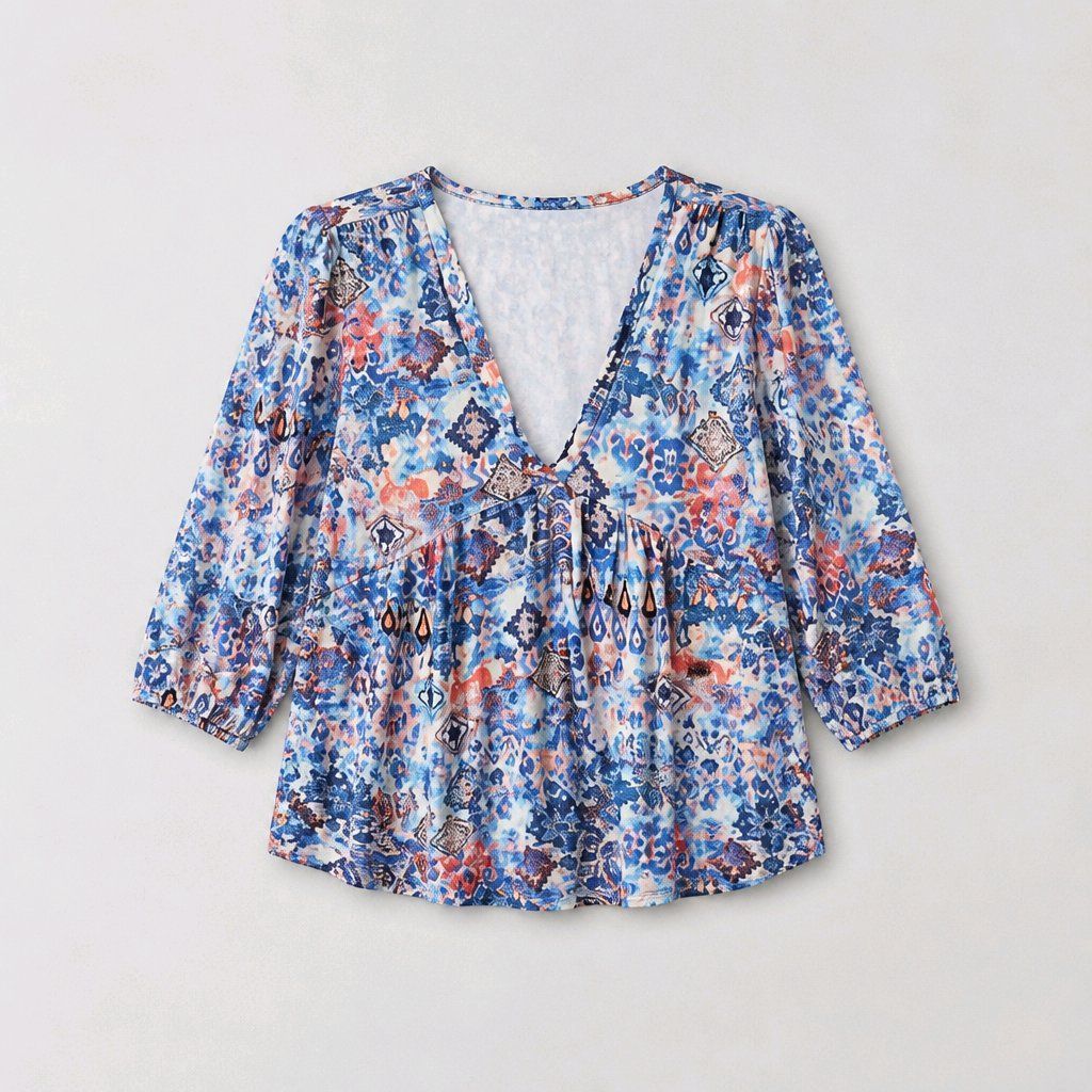 Blusen: Bluse Shirt von Multiblu gemustert Gr. 36 – Gebraucht aus Füllinsdorf von Sunnebliemli7