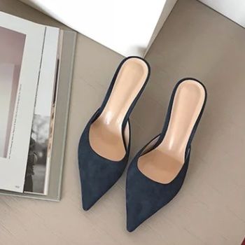 Scarpe da donna: Damen High Heel Pantolette in Blau – Nuovo (secondo la descrizione) da Oberkirch LU venduto da petitefashion 2