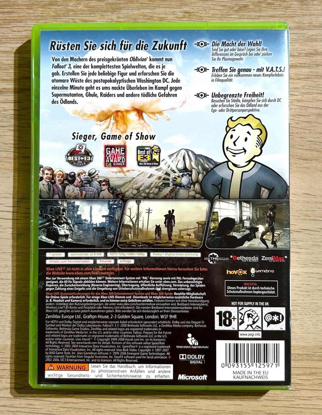 Microsoft Jeux: Fallout 3 Xbox 360 – D'occasion à St. Gallen par Alpine.Arcade 1