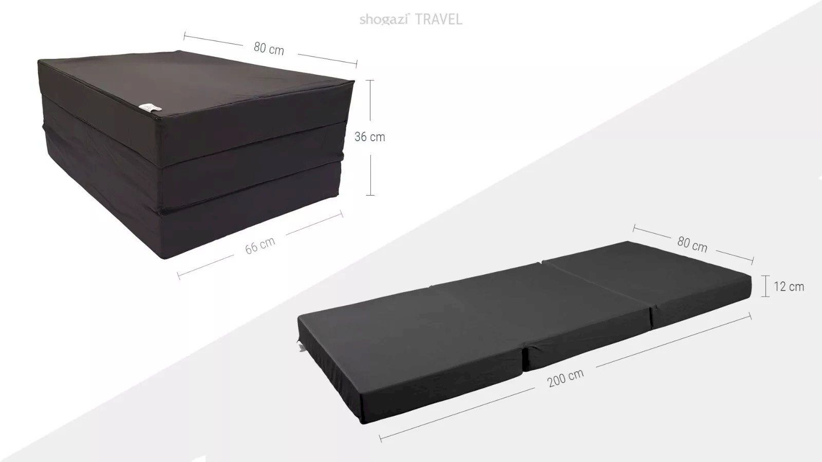 Matelas: Faltbare Matratze 80x200x12cm Anthrazit – Neuf avec emballage d'origine à Bottighofen par zaap 1