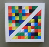 Abstraktes Wandbild auf Leinwand