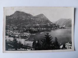 Alte Ansichtskarte Lugano, Panorama Monte Brè, 1927.