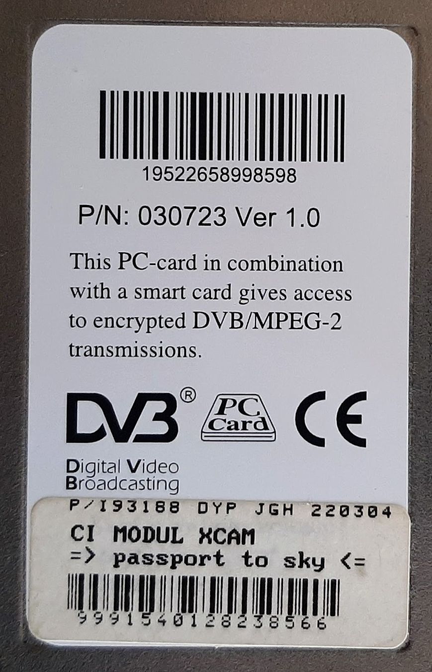 Moduli & Schede di funzione: CI Modul XCAM – Usato da Zürich venduto da Zurich 2