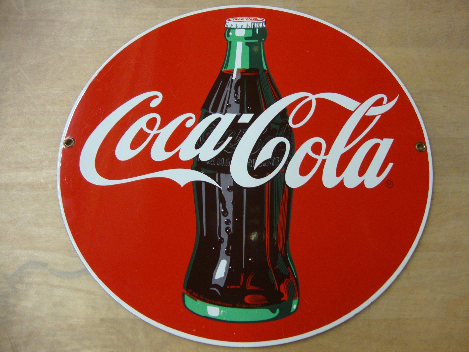 Coca-Cola Schilder: Emailschild  Coca Cola – Gebraucht aus Mollis von Seestern