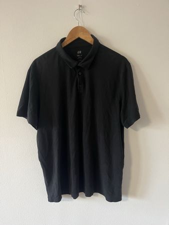 Polo H&M noir XL slim fit 